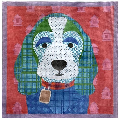 Blue Patchwork Dog