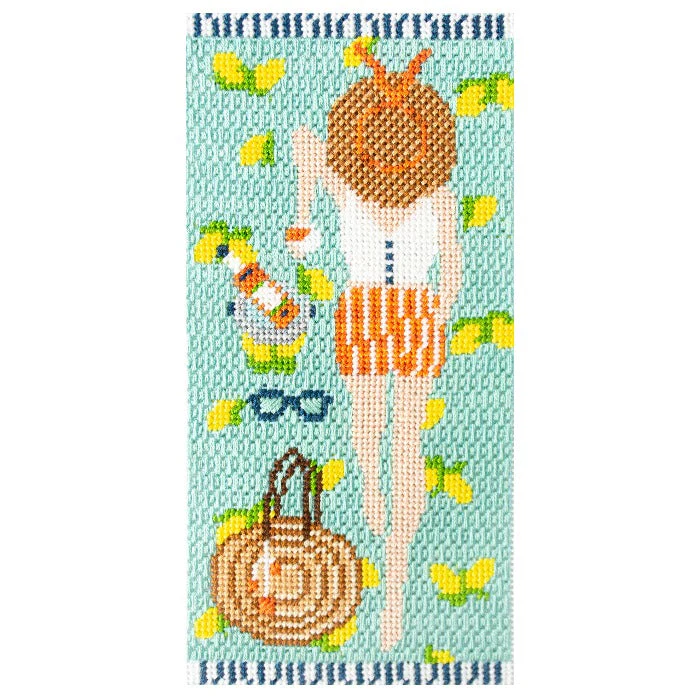 Amalfi Coast Sunbather Canvas with Stitch Guide