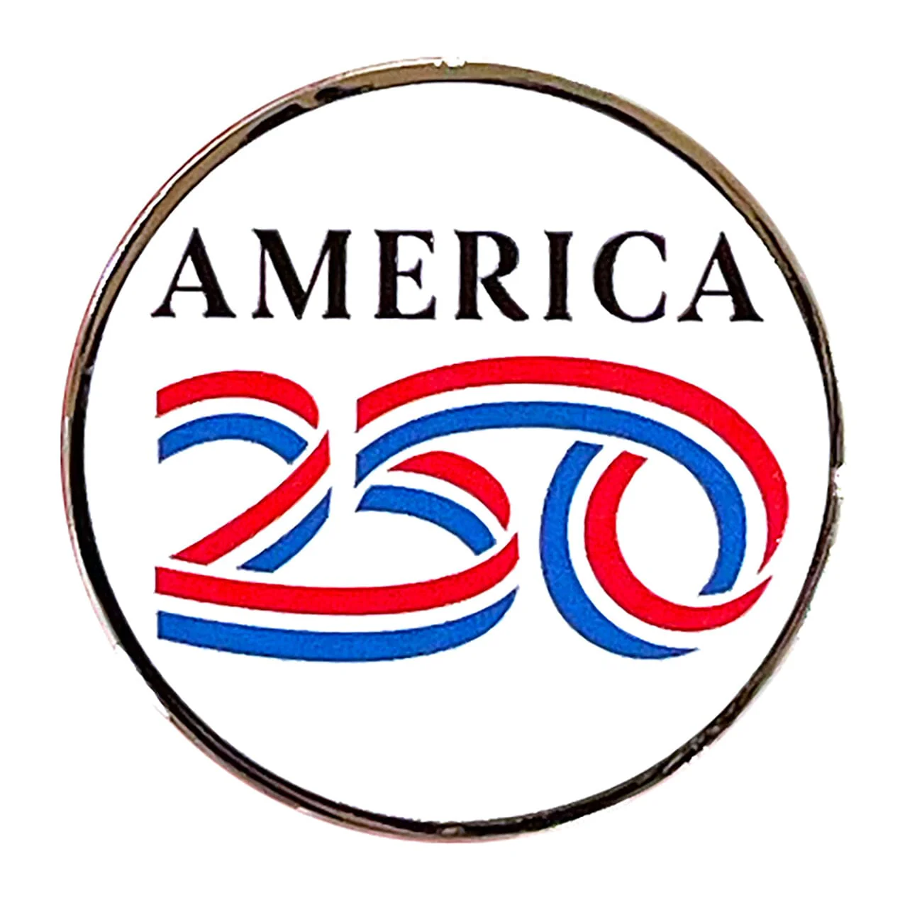 America 250 Round Enamel Magnet