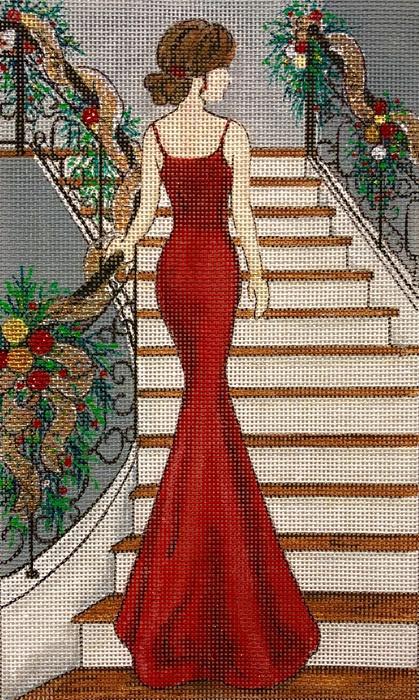 Lady in Christmas Red