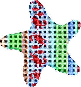 Crabs / Beach Stripe Starfish Ornament