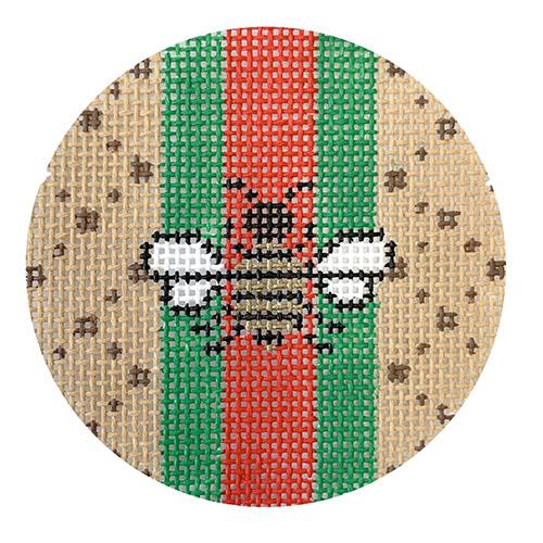 Bee Ornament - Tan & Brown