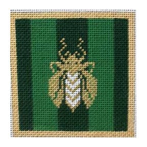Bees Coaster Green