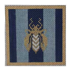 Bees Coaster Blue