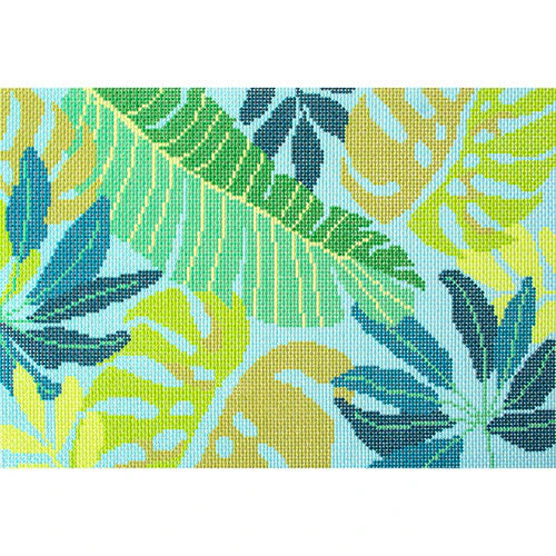 Blue Tropical Canvas