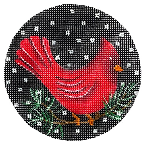 Cardinal on Black Round