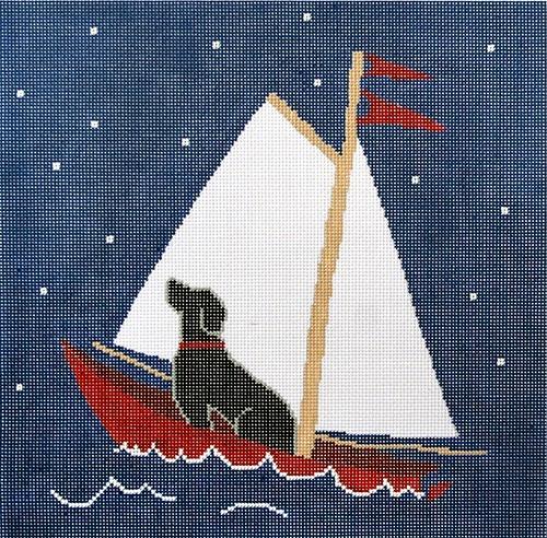 2 North Star - Black Lab Pillow