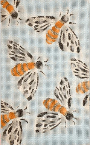 Bees - Blue Background