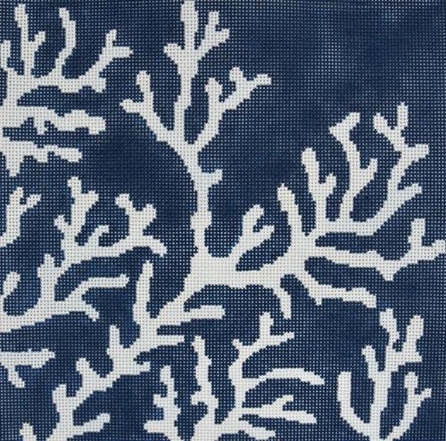 Coral - Navy Background