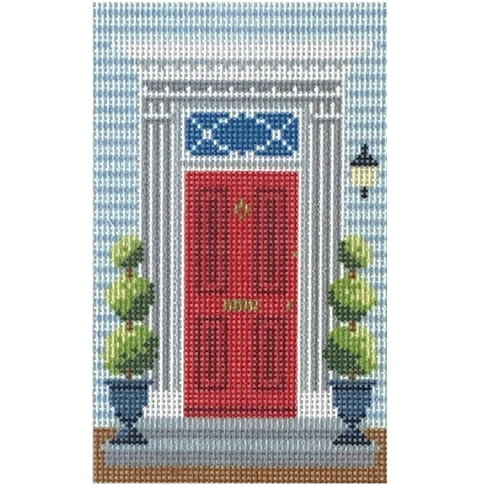 Historic Red Door Canvas with Stitch Guide