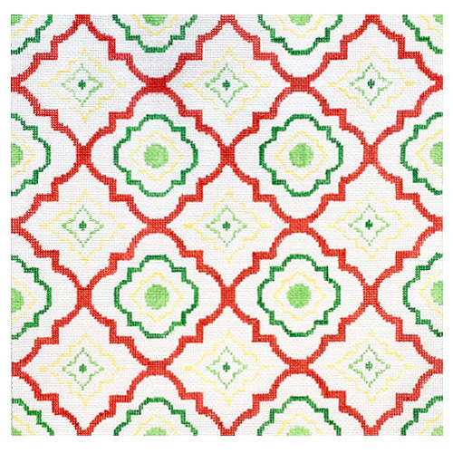 Christmas Geometric Tile Pillow