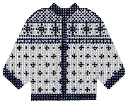 Blue Alpine Cardigan Ornament