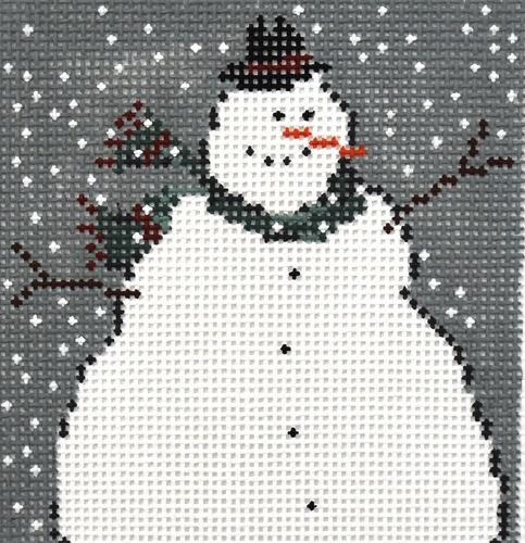 Snowman on Gray