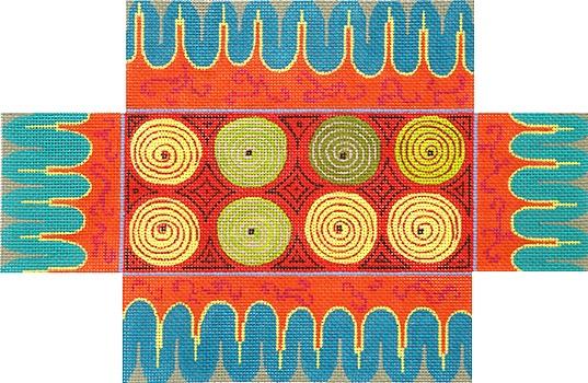Red Turquoise Pattern Brick Cover