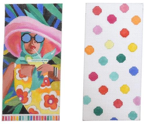 Sipping Cocktail & Dots Eyeglass Case