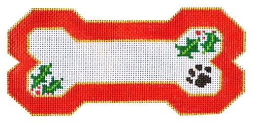 Red Dog Bone Ornament on 13