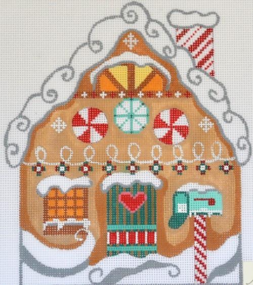 Gingerbread House w/Candy Cane Chimney