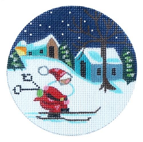Santa on Skis Ornament