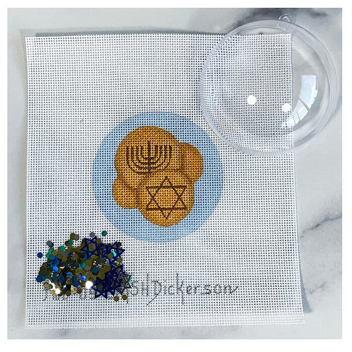 Gelt Gold Coins Ornament with Clear Dome & Confetti