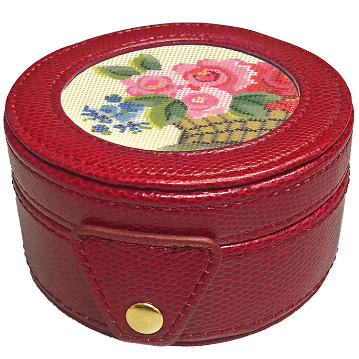 4" Round Gift Box - Maroon