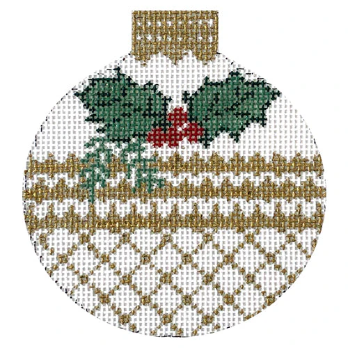 Holly Reflection Bauble