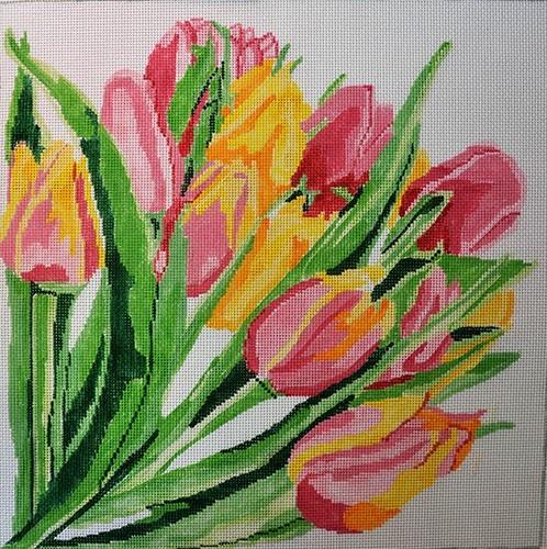 Pink and Yellow Tulips
