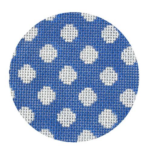 Bright Disk Letter - Marine Blue w/ White Polka Dots
