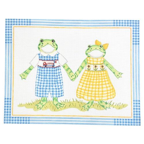 Kelly Rightsell-Frogs in Gingham Check