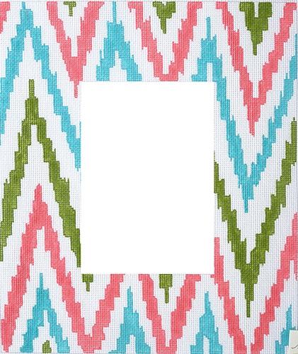 Large Ikat Zigzag Frame