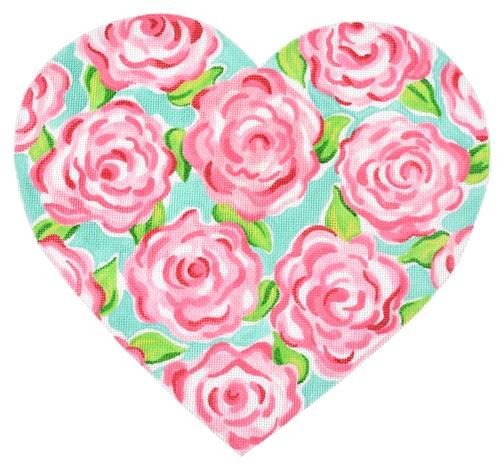 Heart with Pink Flowers