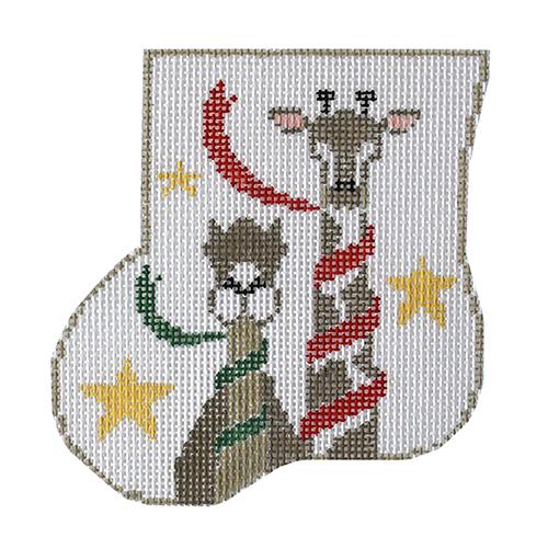 Camel and Giraffe with Scarves Mini-Sock