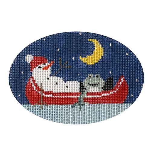 Snowman in Canoe Oval