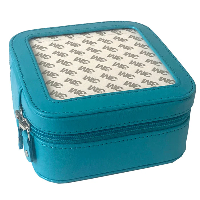 Leather 5.5" Zip Square Box - Oasis