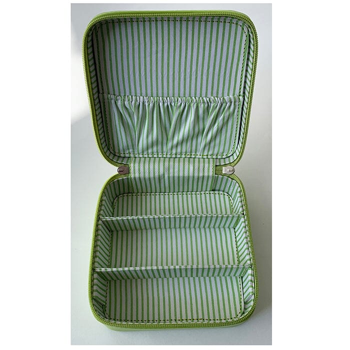 Leather 6" Zip Square Box - Lime - Image 2