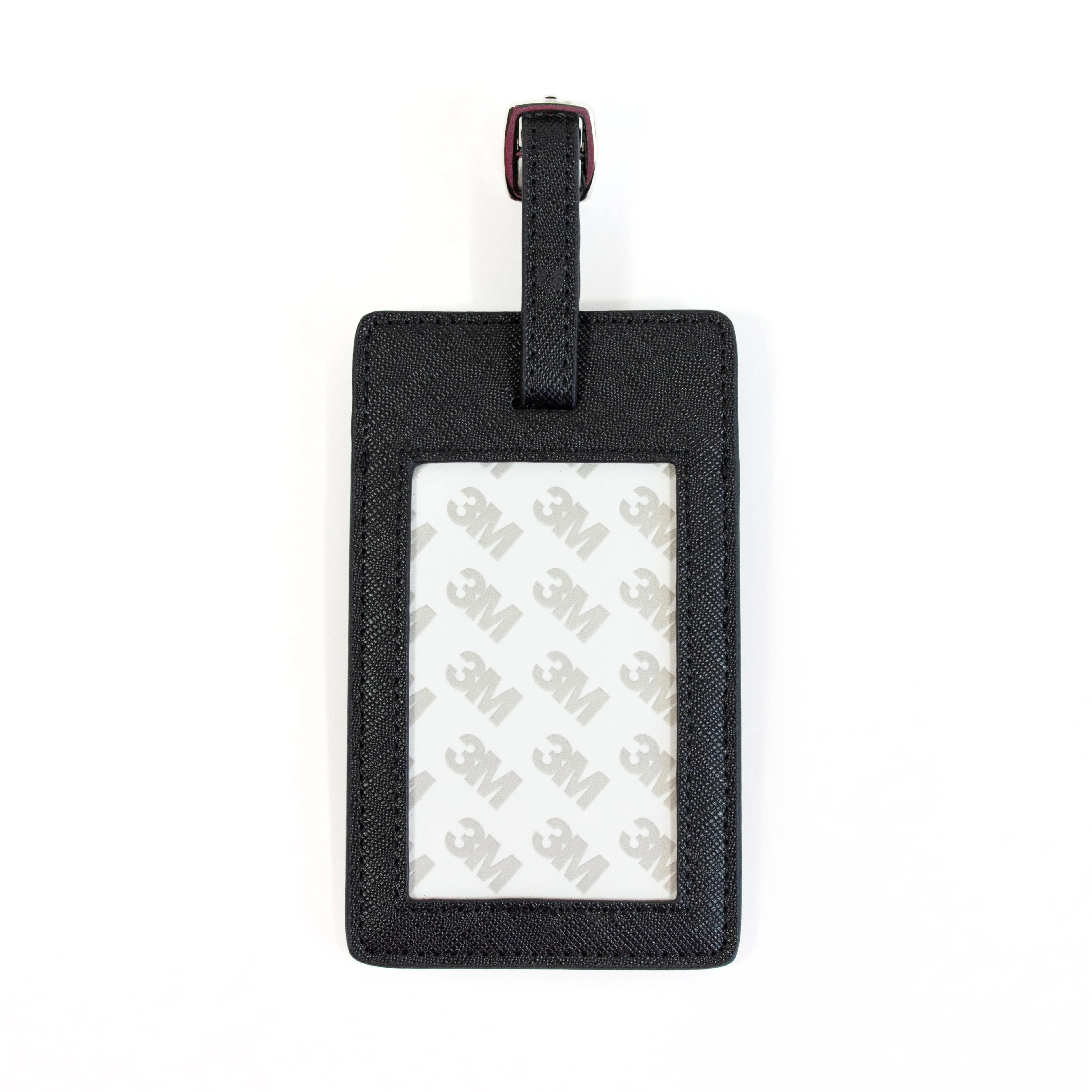 Saffiano Leather Bag Tag - Black - Image 2