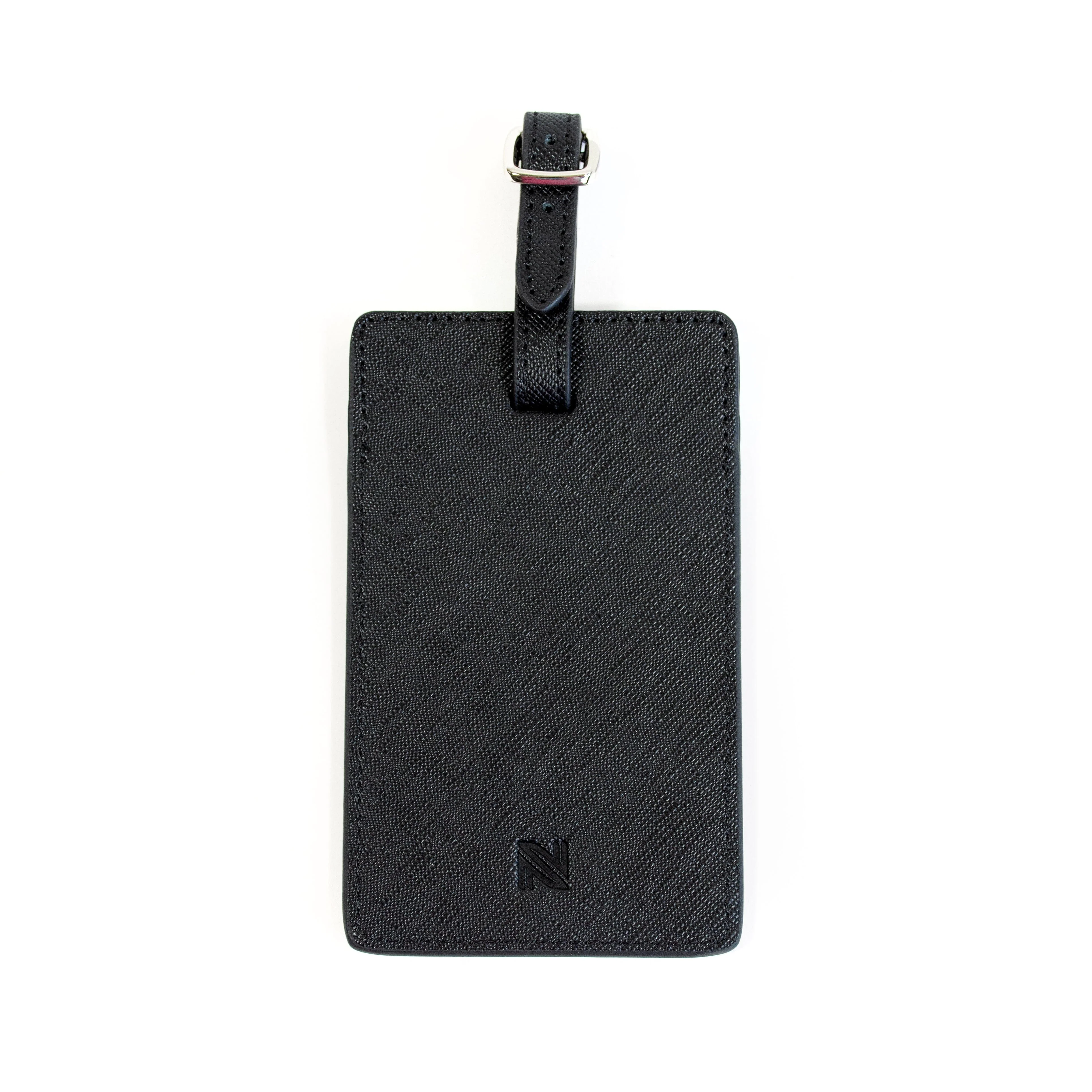 Saffiano Leather Bag Tag - Black - Image 3