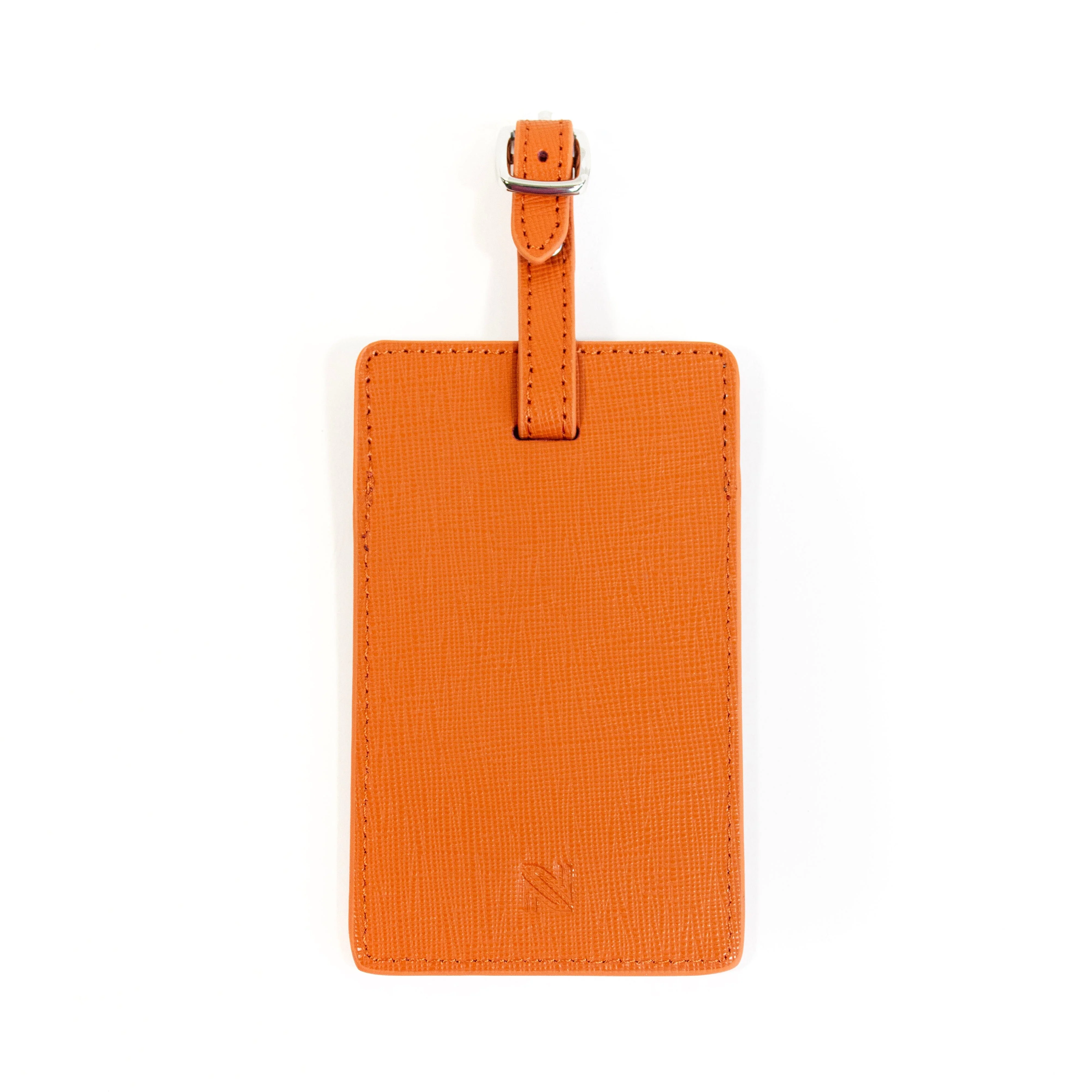 Saffiano Leather Bag Tag - Orange - Image 3