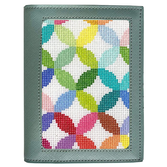 Leather Passport Cover - Sky Saffiano