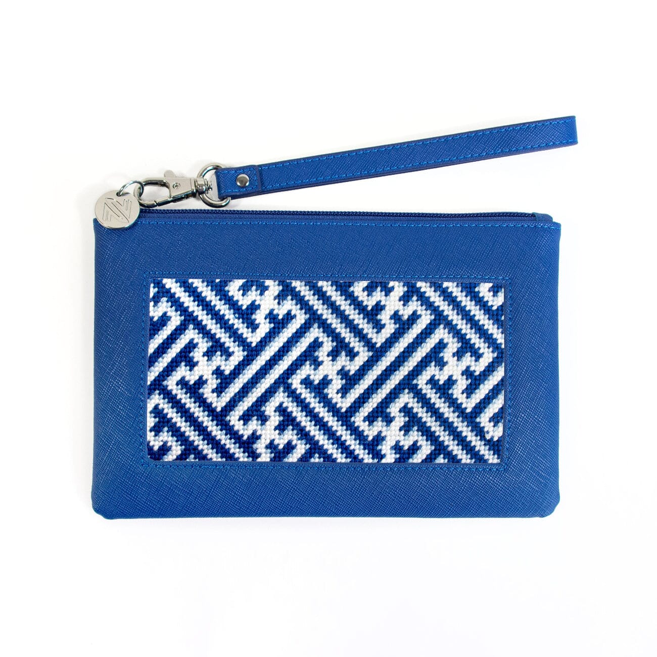 Saffiano Leather Accessory Bag - Blue