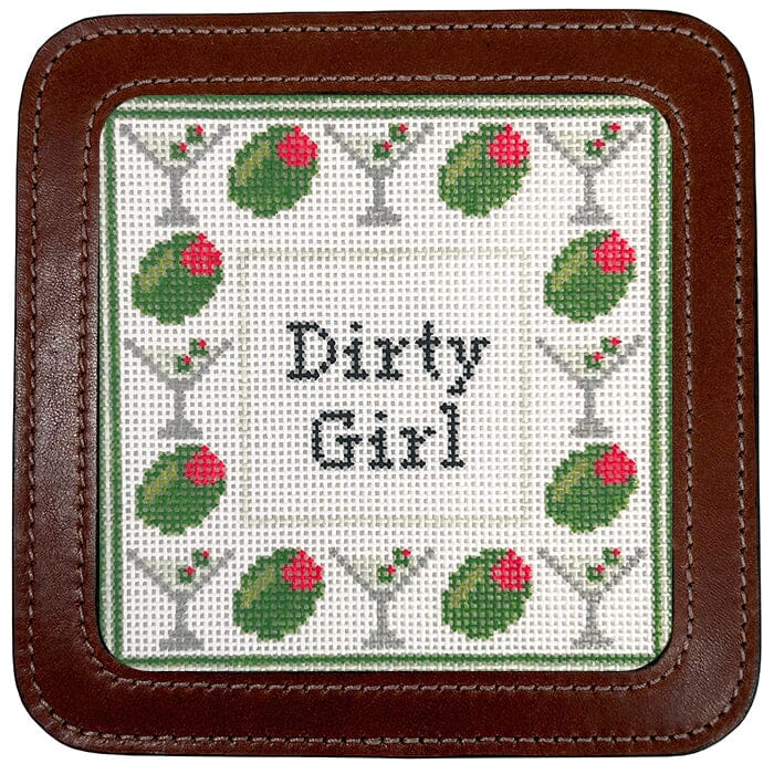 Leather Self-Finishing Square Coaster