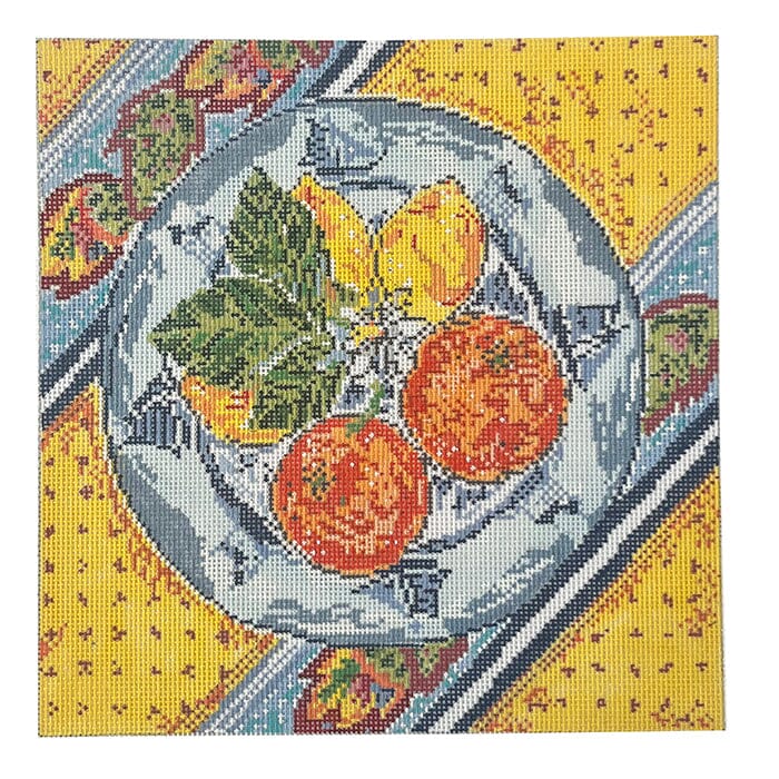 Lemons and Oranges Plate on 18