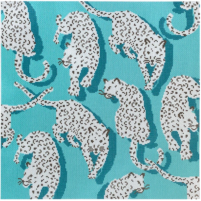 Leopard Pillow - Blue Canvas - Image 2