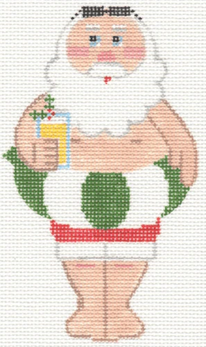 Swimming Santa