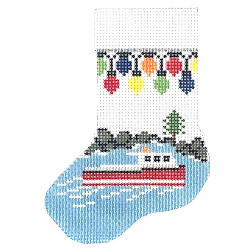 Lobster Boat Mini Stocking