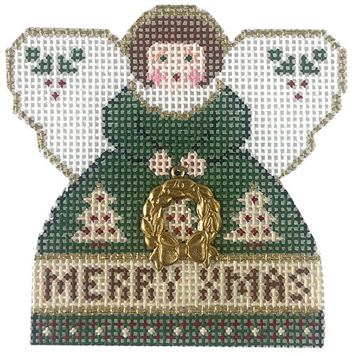 Merry Christmas Mini Angel - Green
