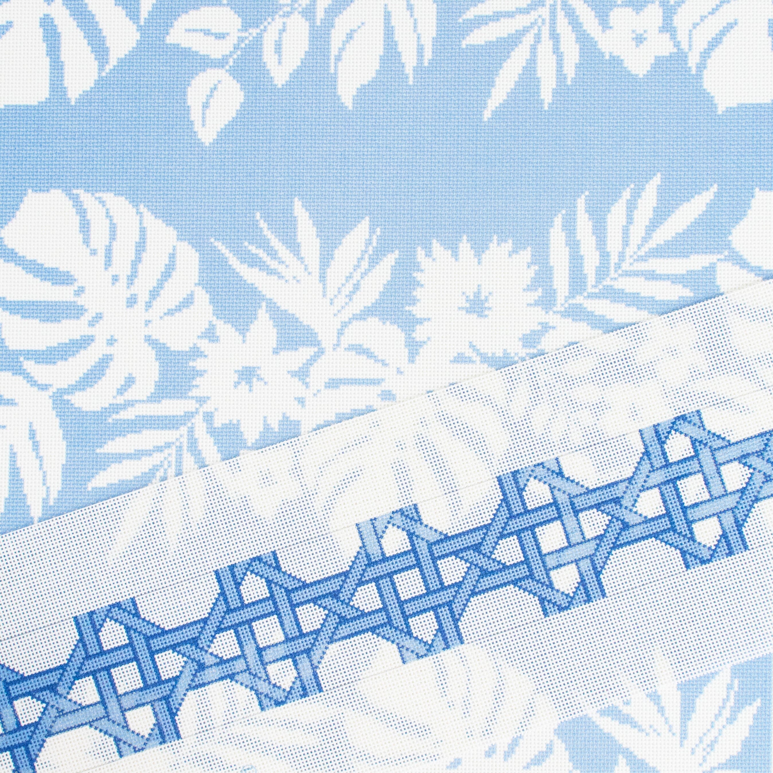 Modern Caning Band - Blue on White - Image 2