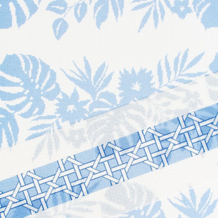 Modern Caning Band - White on Blue - Image 2