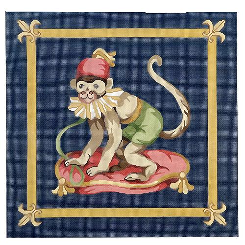 Monkey with Fez Hat Pillow