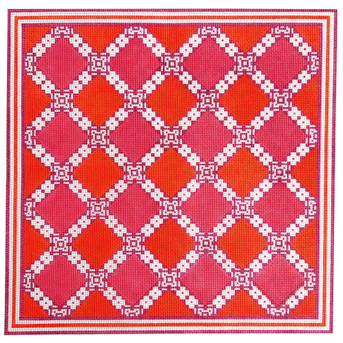 Mosaic Tile - Pink & Orange 10x10