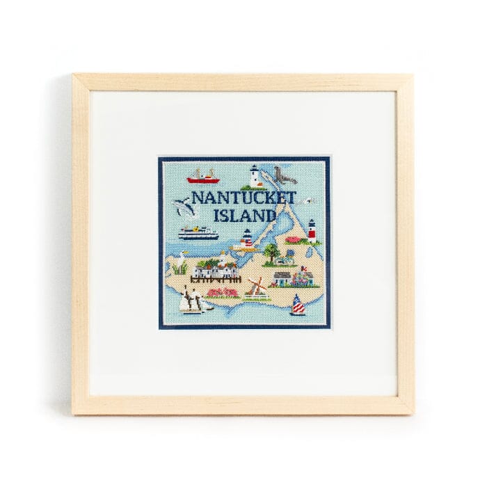 Nantucket Map on 18 with Stitch Guide